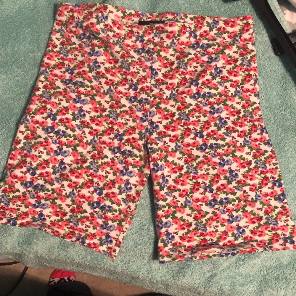 EUC floral bike shorts from Forever 21 medium